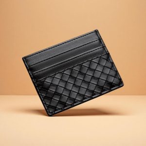 Intrecciato Nappa Leather Card Holder Wallet