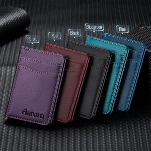 Women RFID Slim Leather Card Holder Wallet Gift